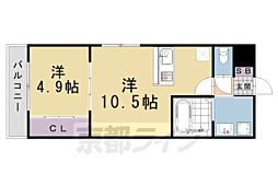 Laviesta 桂 1LDKの間取図画像