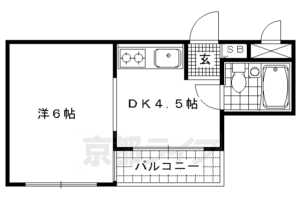 ヴィラトレスチコ 303｜京都府京都市右京区花園春日町(賃貸マンション1DK・3階・19.00㎡)の写真 その2