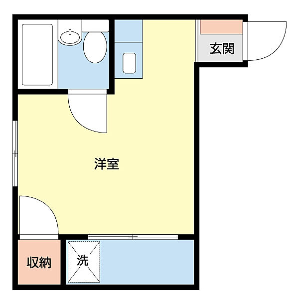 コーポホワイト南出島Ｃ棟 F｜和歌山県和歌山市手平出島(賃貸マンション1R・2階・18.00㎡)の写真 その2