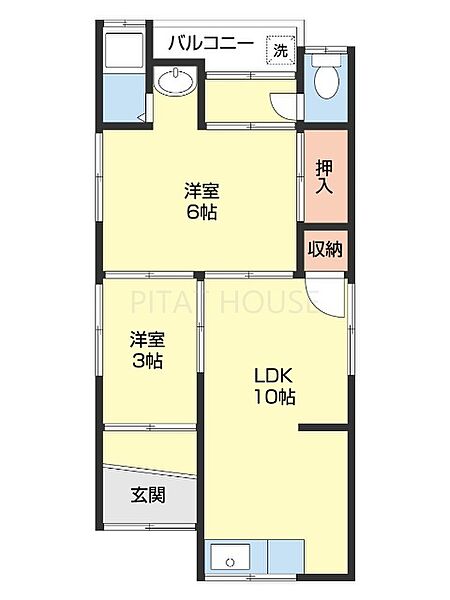 松下住宅戸建 ｜和歌山県和歌山市善明寺(賃貸一戸建2LDK・1階・45.00㎡)の写真 その2