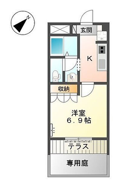 フォレストＴＯＲＩＩ 101｜和歌山県和歌山市直川(賃貸アパート1K・1階・24.80㎡)の写真 その2