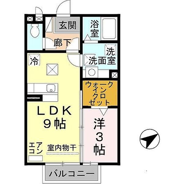 モナリエ道 102｜和歌山県和歌山市木ノ本(賃貸アパート1LDK・1階・33.39㎡)の写真 その2