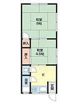 南住宅 206 ｜ 和歌山県和歌山市六十谷（賃貸アパート2K・2階・34.60㎡） その2