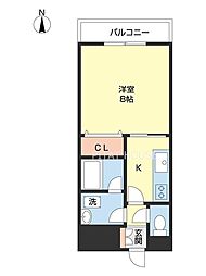 ルトラン和歌山 1階1Kの間取り