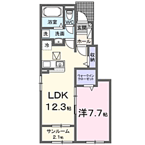 メゾン　ド　リー　I 103 ｜ 和歌山県和歌山市小倉595-1（賃貸アパート1LDK・1階・50.14㎡） その2