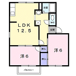 タウニイ梅原II 2階