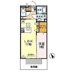 ソフィアルーチェ 1LDKの間取図画像