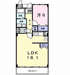 グランド・メール 1LDKの間取図画像