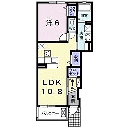 アルコバレーノC 1LDKの間取図画像