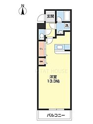 ルーチェ秋月 ワンルームの間取図画像