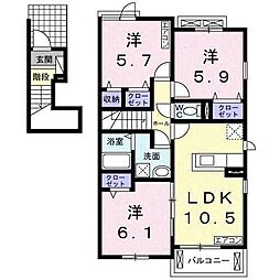アルコバレーノ　Ｄ 2階/201