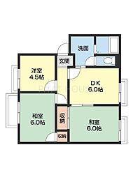 ミューラル湊 3DKの間取図画像