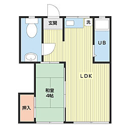メゾン西ノ庄1 1LDKの間取図画像
