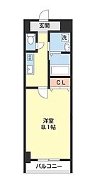 シャルマンフジ和歌山駅前 1Kの間取図画像