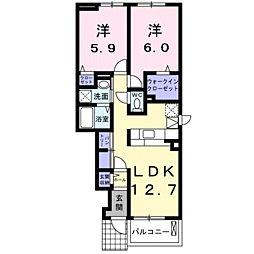 アジュール岩出 1階