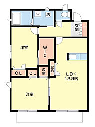 和歌浦ガーデンテラス 2LDKの間取図画像