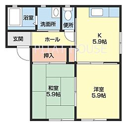 シャーメゾンSK1 2Kの間取図画像
