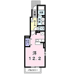 モルトフェリーチェ ワンルームの間取図画像