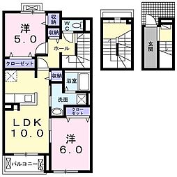 ルミナーレ西浜 2LDKの間取図画像