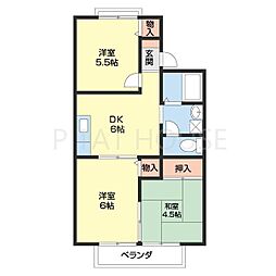 サニータウン 3DKの間取図画像