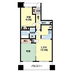 サーパス西高松 2LDKの間取図画像