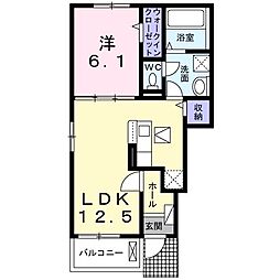 アビイロード 1LDKの間取図画像
