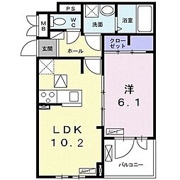 ヴィラ・コスタリカ 1LDKの間取図画像