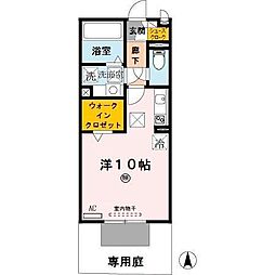 エスポワールA・T ワンルームの間取図画像