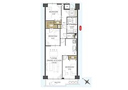 川崎ロイヤルマンション 3LDKの間取図画像