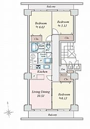 間取図画像 3LDK