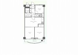 ライオンズマンション三ツ沢公園 3DKの間取図画像