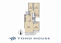 メゾン横浜能見台B棟 3SLDKの間取図画像