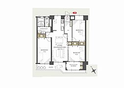 野庭団地604-4号棟 3LDKの間取図画像