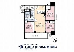 ネベル横浜関内 3LDKの間取図画像