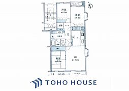 港南台プリンスハイツ4号館 3LDKの間取図画像