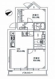 エンゼルハイム寺尾 2LDKの間取図画像