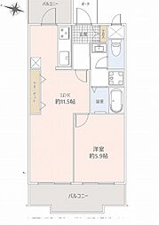 サン・シティ日吉 1LDKの間取図画像