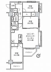 ライオンズガーデンヒルズ戸塚 3LDKの間取図画像