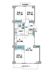 コモア六浦五番館 3LDKの間取図画像