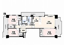 サン・ステージ緑園都市東の街9番館 3LDKの間取図画像