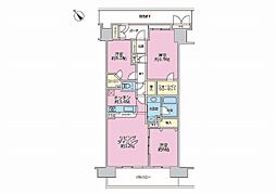 メイフェアパークス溝の口C棟 3LDKの間取図画像