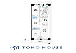横浜大口ハウス 3DKの間取図画像