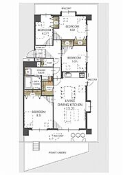 中山パーク・ホームズ 4LDKの間取図画像