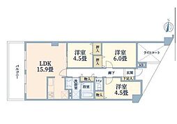 ダイアパレスつづきの丘 3LDKの間取図画像