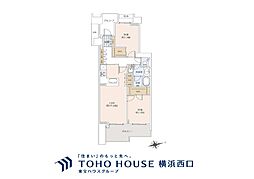 グランドメゾン東戸塚5番館 2LDKの間取図画像