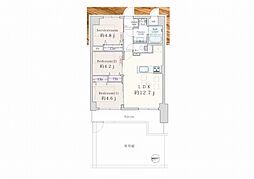 ナイスアーバン鶴ヶ峰第2 3LDKの間取図画像