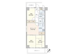 綱島ダイヤモンドマンション 3DKの間取図画像
