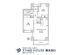 アルス横浜台町 2LDKの間取図画像