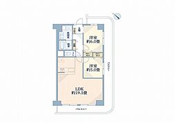ネオコーポ山下 2LDKの間取図画像