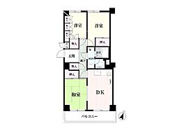 武蔵小杉マンション 3DKの間取図画像